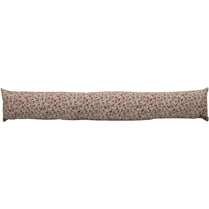 foto del prodotto paraspiffero decorativo salsicciotto porta finestra sfoderabile stefy bordeaux 110cm