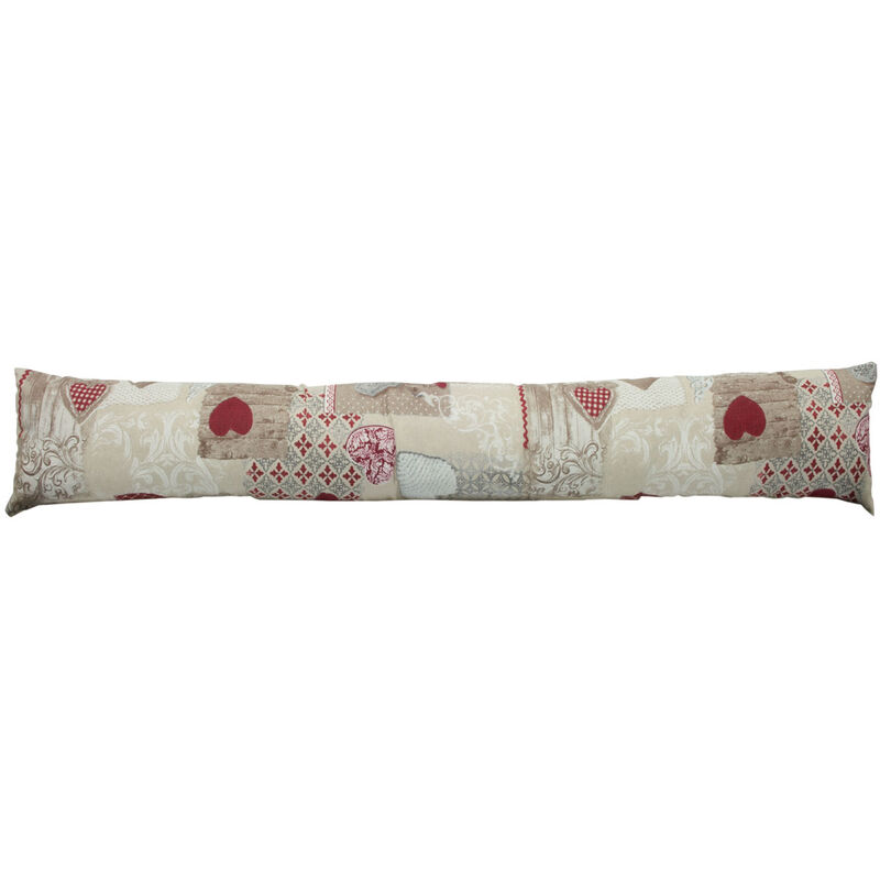 foto del prodotto paraspiffero decorativo salsicciotto porta finestra sfoderabile margot rosso 110cm