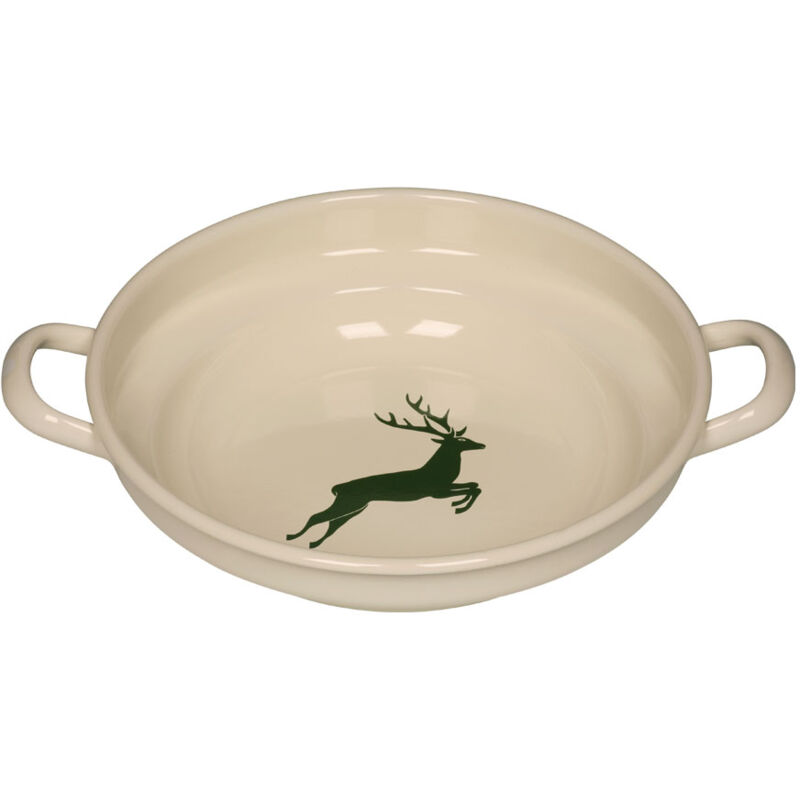 foto del prodotto riess ciotola country piatta 24cm smaltata country deer verde