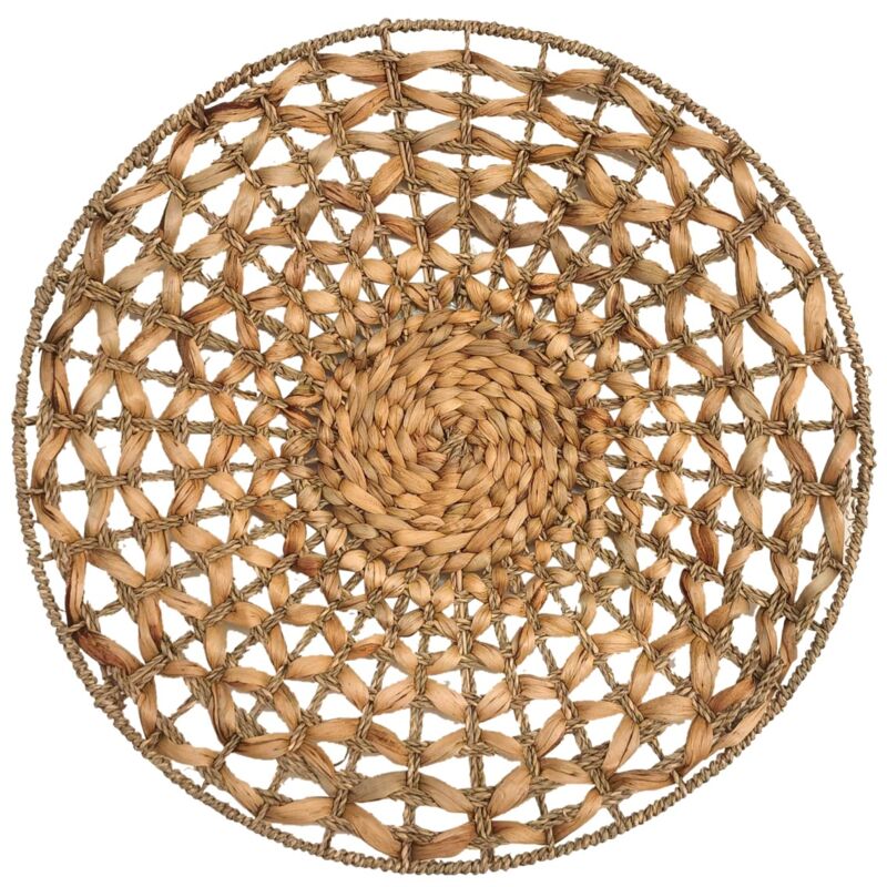 foto del prodotto ornamento da parete in giacinto d acqua naturale, quadro decorativo da 55 cm per giardino e spazi esterni