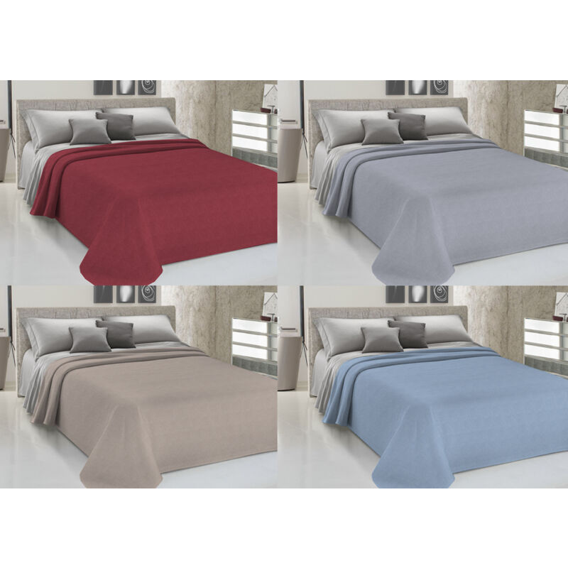 foto del prodotto copriletto piquet primavera estate 100 cotone disegno dublino bon bon, misurapiazza e mezzacolorebeige