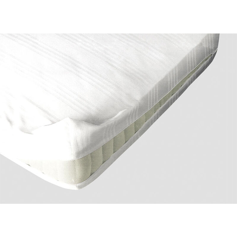 foto del prodotto coprimaterasso bianco protezione letto materasso modello sanfort con zip, misuramatrimonialecolorecoprimat zip