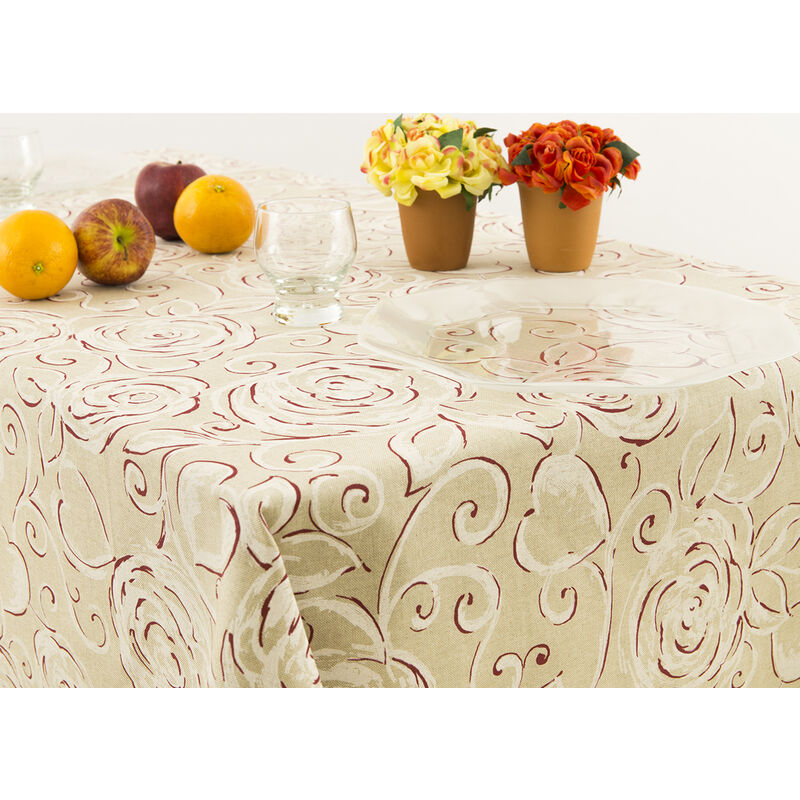 foto del prodotto tovaglia miros disegno amelie rosso, misura140x240coloreamelie rosso