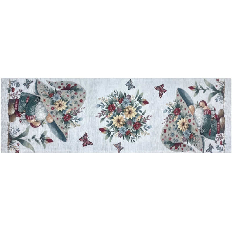 foto del prodotto tovaglia pasqua centrino runner tavola fantasia elfo primavera made italy, misura40x130coloreelfo primavera