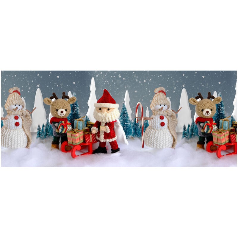 foto del prodotto tappeto natale passatoia cucina antiscivolo sottolavello digitale pupazzo maglia 479, misura50x90colorepupazzo maglia