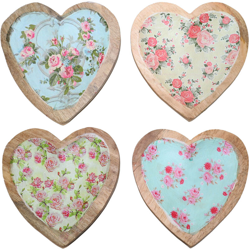 foto del prodotto vassoio decorativo vintage a forma di cuore regalo romantico ideale