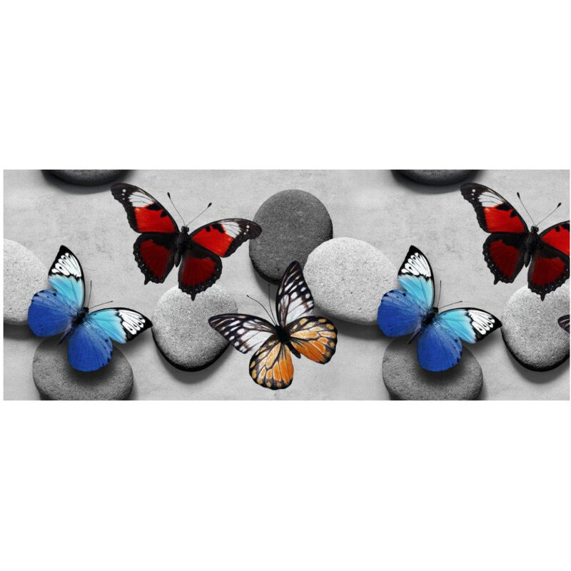 foto del prodotto tappeto passatoia cucina antiscivolo sottolavello disegno papillon, misura50x400colorepapillon