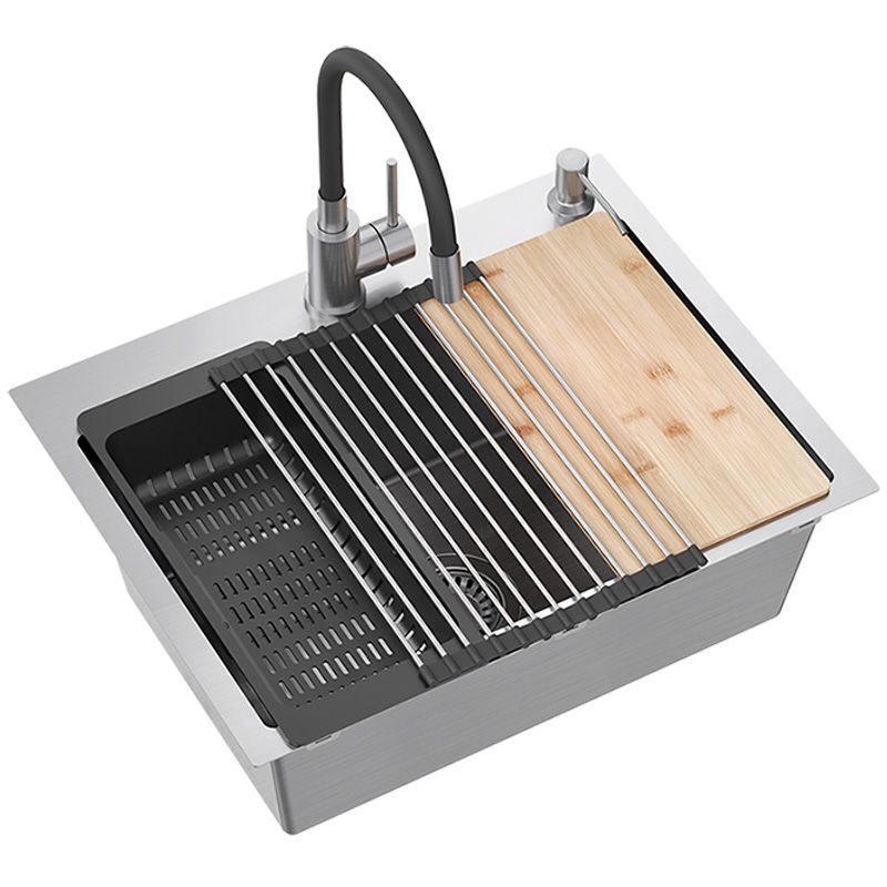 foto del prodotto lavello in acciaio rea luke brush nickel 110 robinet de cuisine