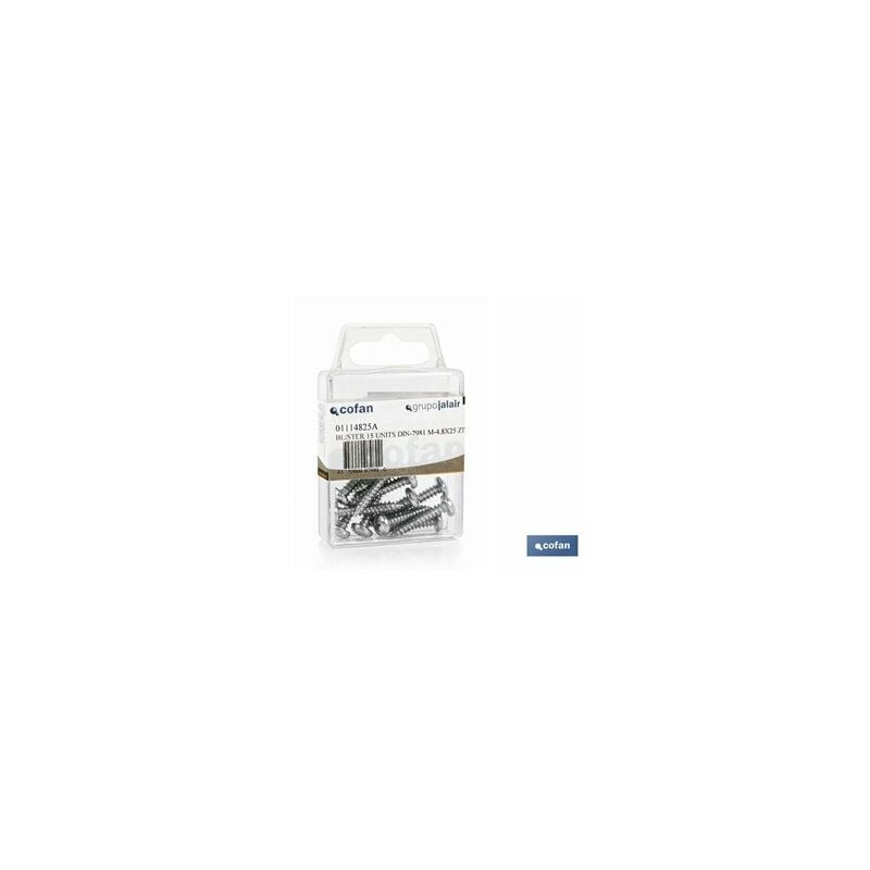 foto del prodotto vite cilindrica per lamiera din7981, m 55x32 zinco, blister 5 pz.