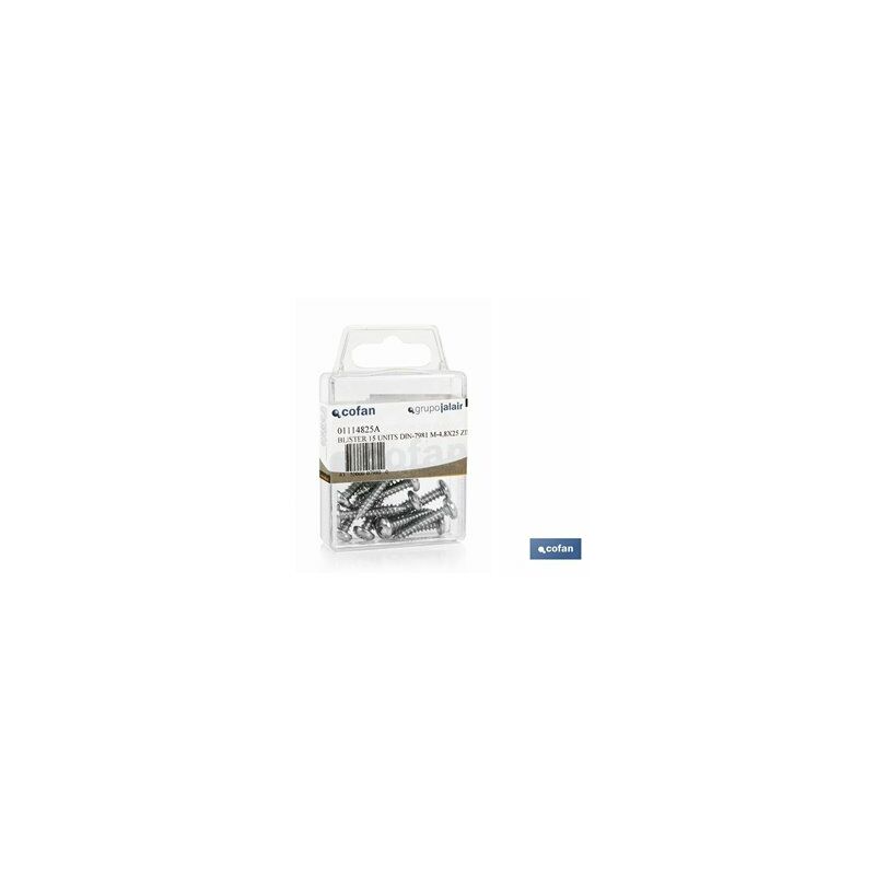 foto del prodotto vite cilindrica per lamiera din7981, m 42x19 zinco, 15 pz.