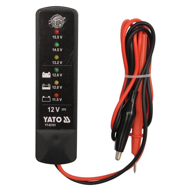 foto del prodotto yt 83101 misuratore di energia e batteria nero yato