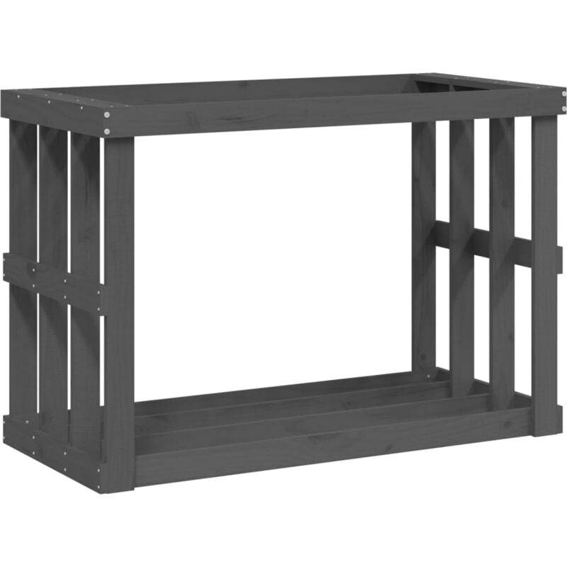 foto del prodotto portaceppi da esterno grigio 108x52x74 cm legno massello pino vidaxl