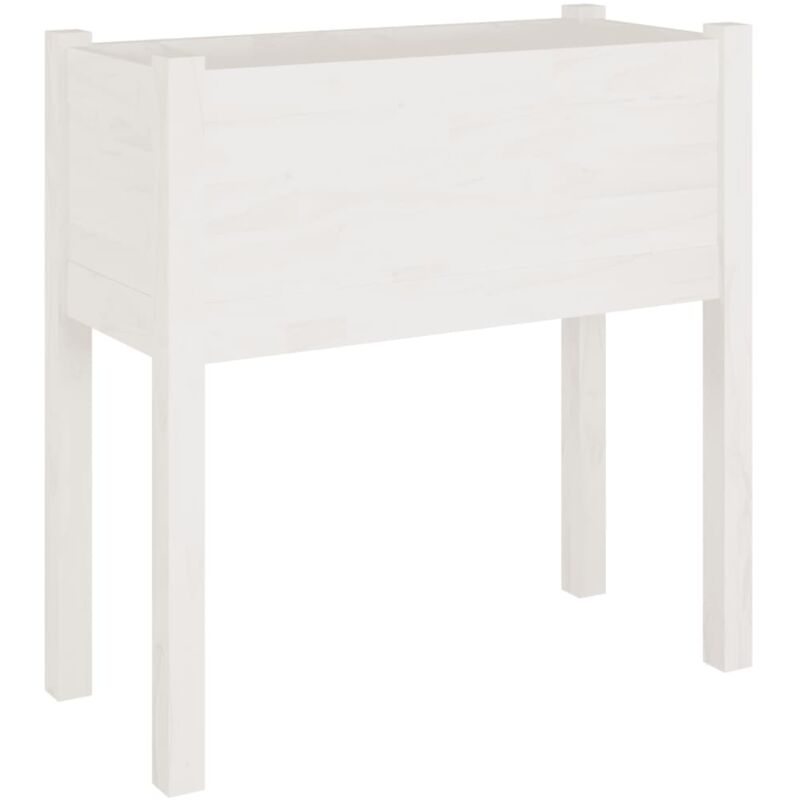 foto del prodotto fioriera da giardino bianca 70x31x70 cm legno massello di pino vidaxl