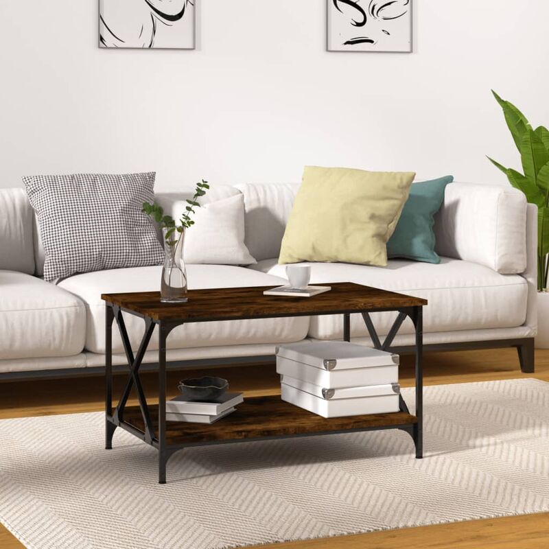 foto del prodotto furniture limited tavolino rovere fumo 80x50x45 cm in legno