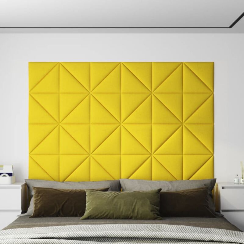 foto del prodotto jinlefu furniture limited pannelli murali 12 pz giallo chiaro 30x30 cm