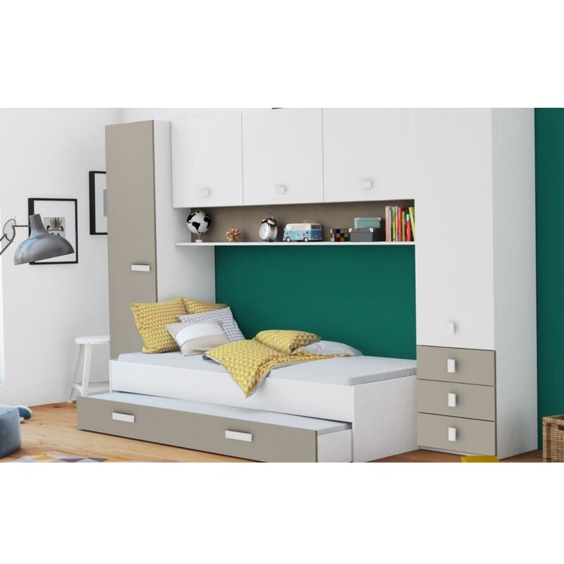 foto del prodotto letto a ponte con armadio aren senza letto aggiuntivo