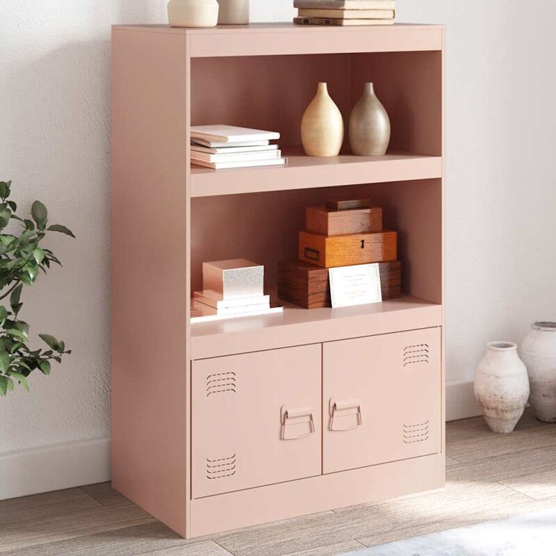 foto del prodotto vidaxl credenza rosa 67x39x107 cm in acciaio