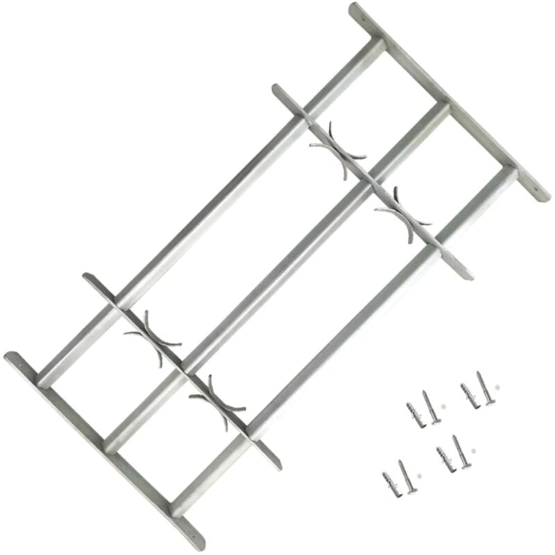 foto del prodotto vidaxl grate per finestre regolabili 3 barre trasversali 500 650 mm