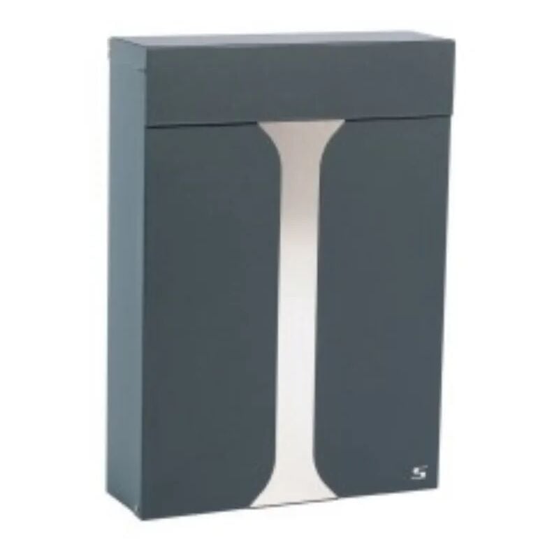 foto del prodotto cassetta postale s23 lamiera grigio cover inox