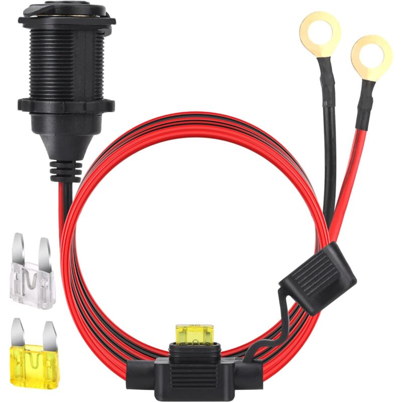 foto del prodotto presa accendisigari ymyny presa accendisigari impermeabile 12v 24v per barca, moto, auto,