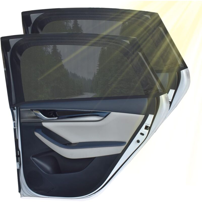 foto del prodotto ymyny 2 pezzi protezione parasole universale per finestrino posteriore per auto suv protegge bambini e animali domestici blocca i raggi uv calore del