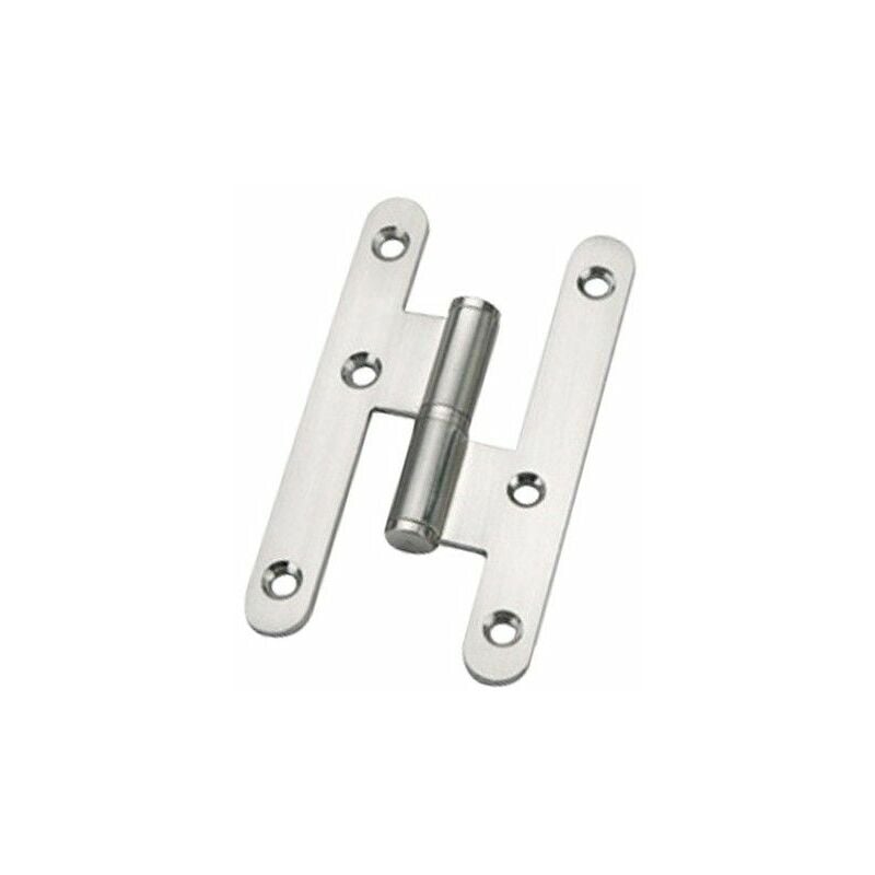 foto del prodotto cerniera nickel bordo tondo senza finitura 100 mm. sinistra