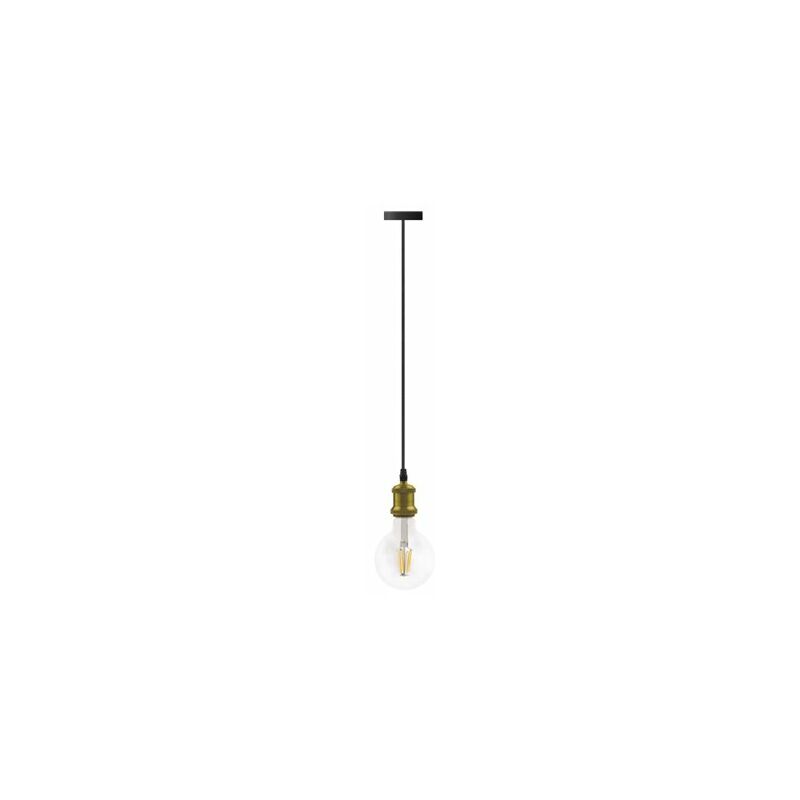 foto del prodotto kit pendente vintage matel e27 1m nuovo oro