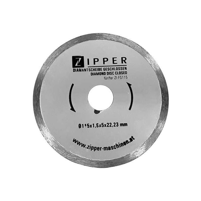 foto del prodotto disco diamantato per ceramica 115 mm zipper fs115ds
