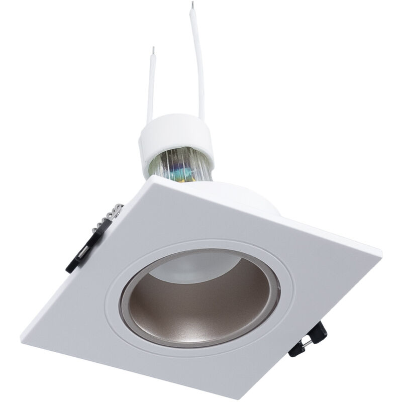 foto del prodotto lotto anello downlight quadrato 93x93mm bianco champagne bianco neutro