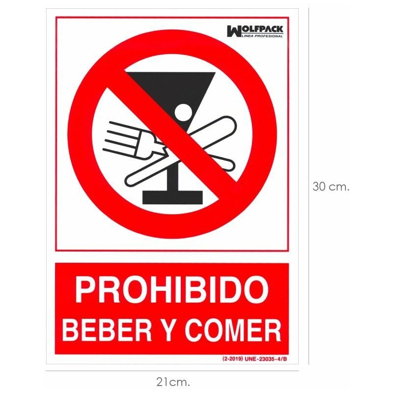 foto del prodotto poster vietato mangiare e bere 30x21cm.