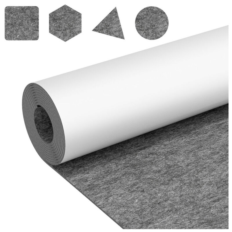 foto del prodotto vingo feltro adesivo per mobili, feltro protettivo per tavolo 100x150cm grigio