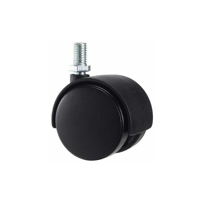 foto del prodotto ruota domestica nylon nero punta m10x50 mm.