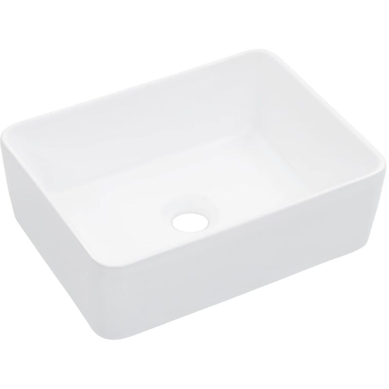 foto del prodotto lavabo da appoggio lavandino bagno 40x30x13 cm in ceramica bianco bv555243 bonnevie