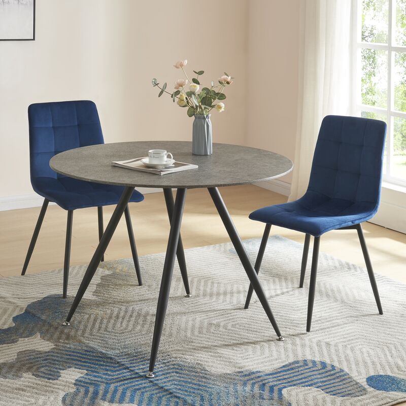 foto del prodotto tavolo fitjar da sala pranzo 100 cm effetto cemento en.casa 