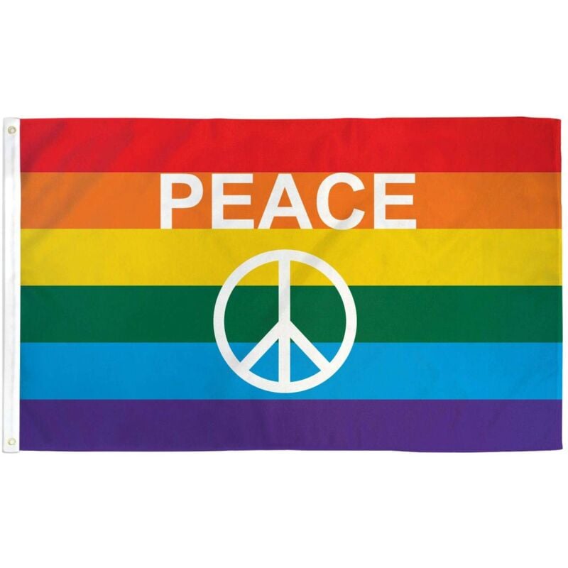 foto del prodotto az flag bandiera arcobaleno simbolo pace 150x90cm bandiera gay rainbow flag 90 x 150 cm