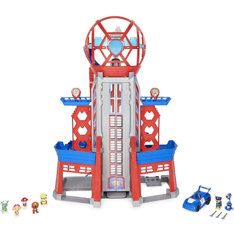 foto del prodotto trade shop traesio mega quartiere generale paw patrol 6 personaggi veicolo luci suoni gioco bambini 