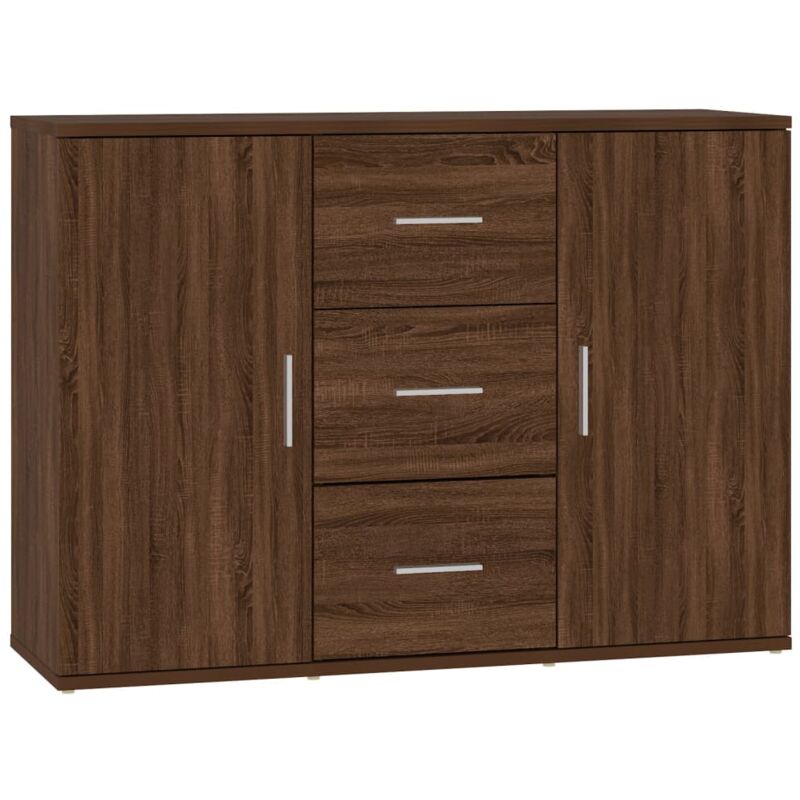 foto del prodotto credenza buffet cassettiera mobile contenitore organizer cucina soggiorno soggiorno 91 x 29,5 x 65 cm derivati del legno marrone