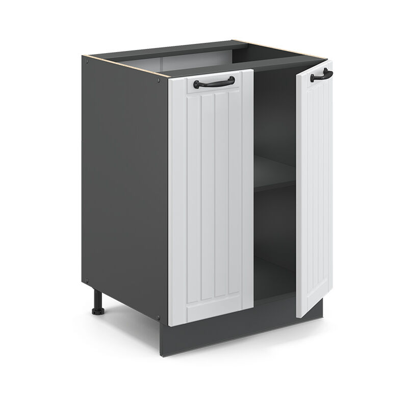 foto del prodotto mobiletto base cucina fame line, bianco casa di campagna, 60 cm senza piano di lavoro, vicco