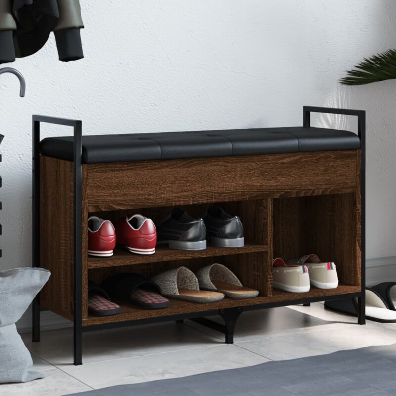 foto del prodotto furniture limited panca porta scarpe rovere marrone
