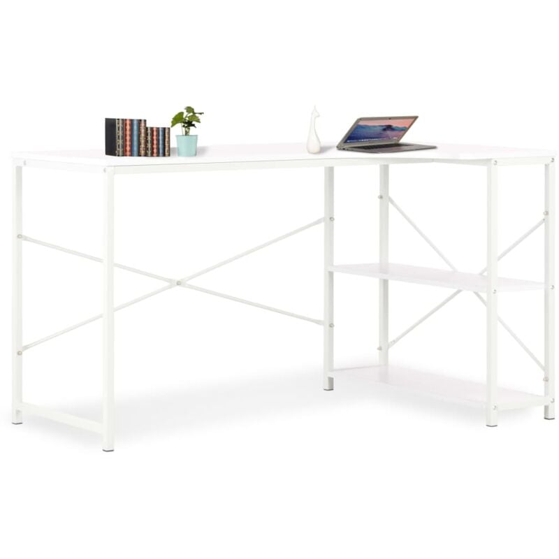 foto del prodotto furniture limited scrivania per computer bianca 120x72x70 cm