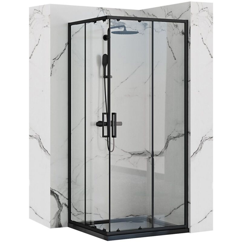 foto del prodotto cabina doccia rea punto nero 90x90