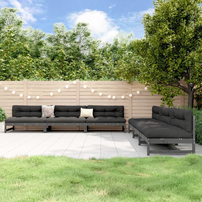 foto del prodotto prolenta premium furniture limited set salotto da giardino 6 pz grigio in legno