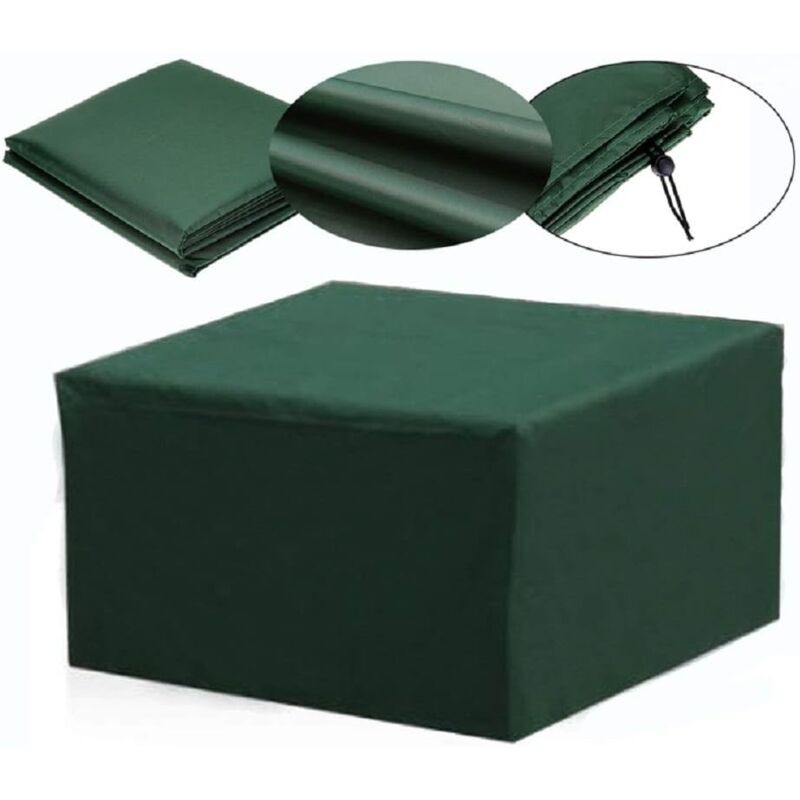 foto del prodotto copertura impermeabile per mobili da giardino rettangolari, protezione uv, 13 misure verde 180x120x70 cm 