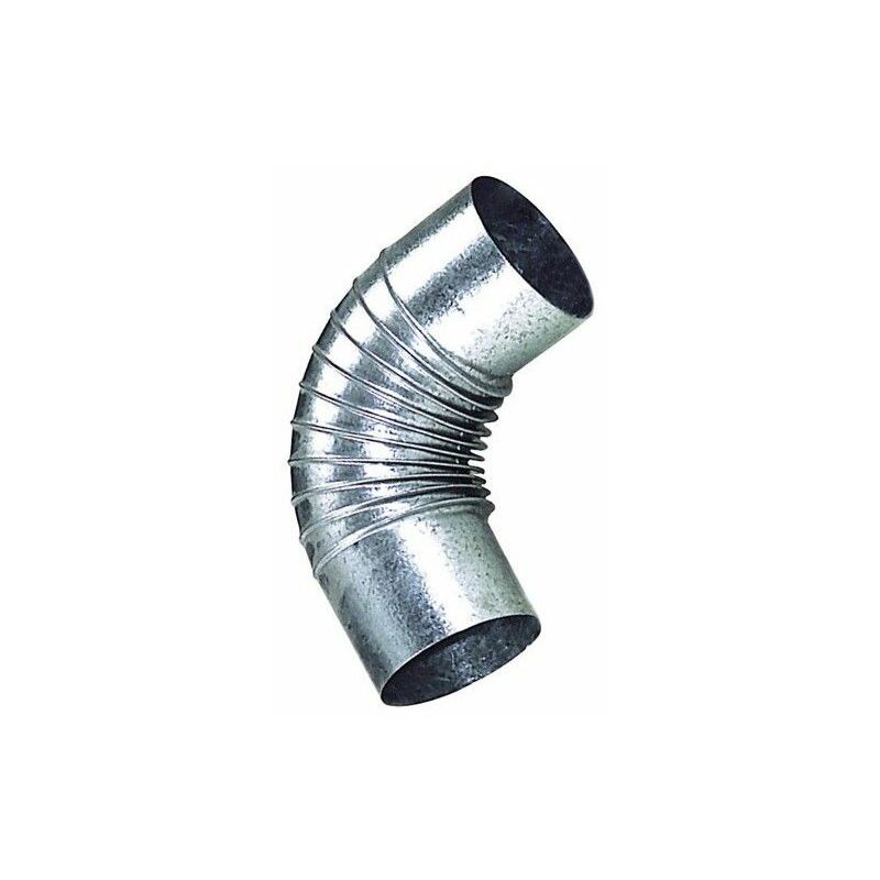 foto del prodotto gomito per stufa zincato da 120 mm. 90 .