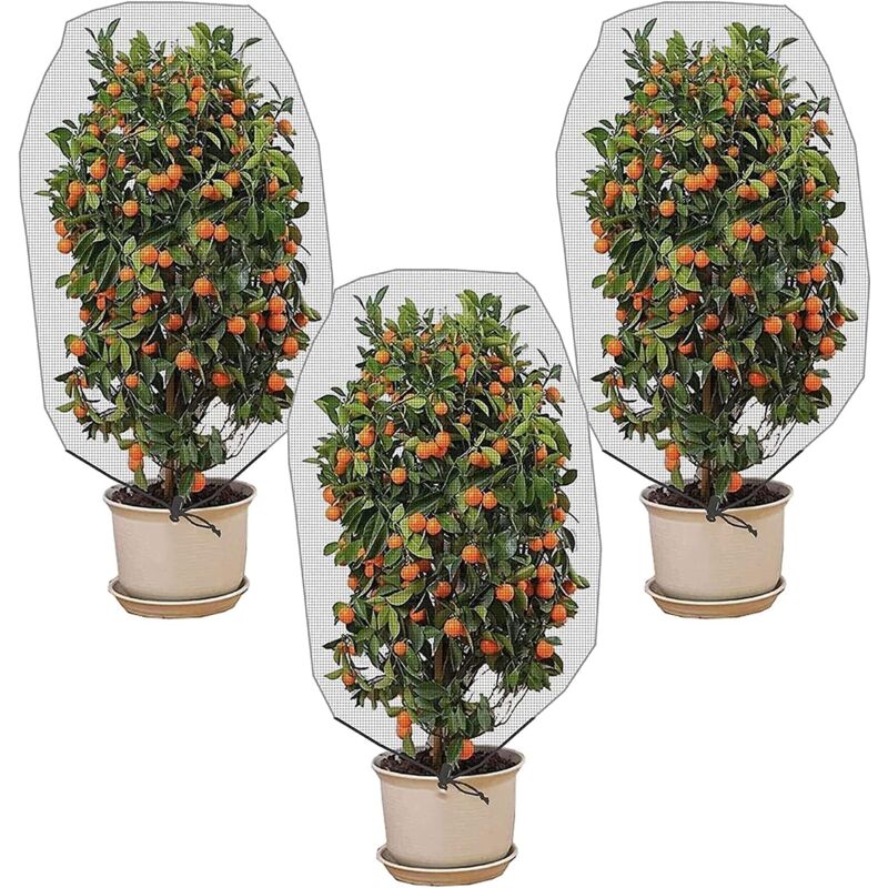 foto del prodotto rete di protezione per alberi da frutto ymyny 3 pezzi, copertura anti insetto per piante, maglia fine 150x100 cm