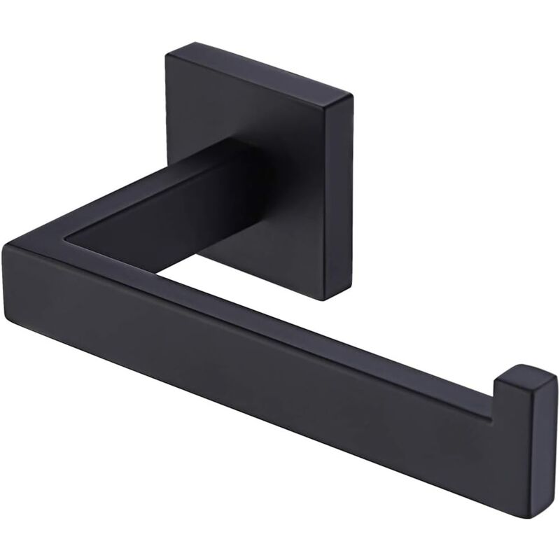 foto del prodotto porta carta igienica da parete in acciaio inox sus304, porta carta igienica da bagno nero opaco, porta rotolo di carta igienica