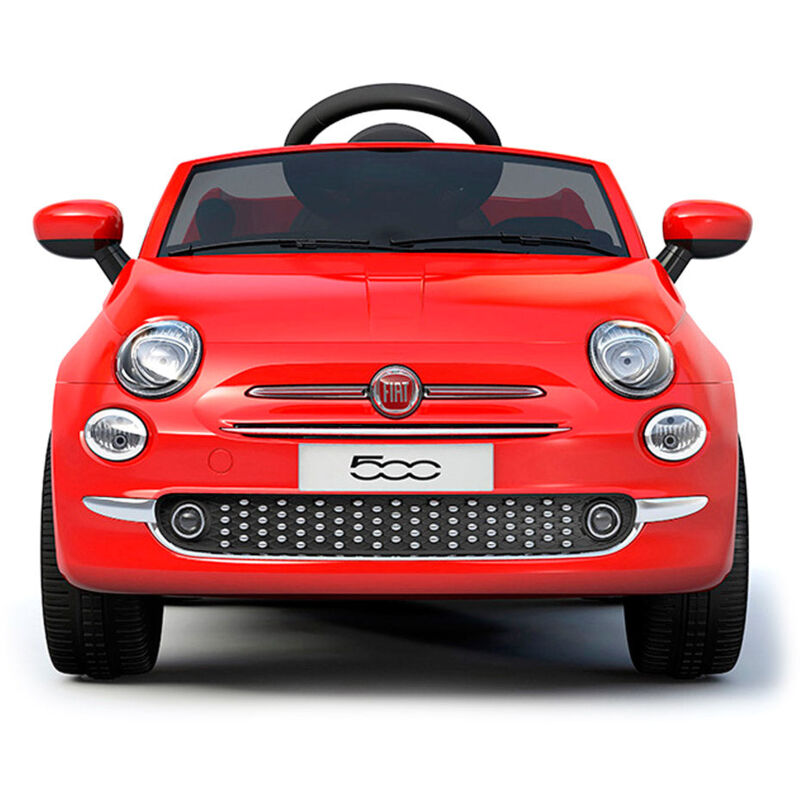 foto del prodotto macchina elettrica per bambini 12v con licenza fiat 500 rossa
