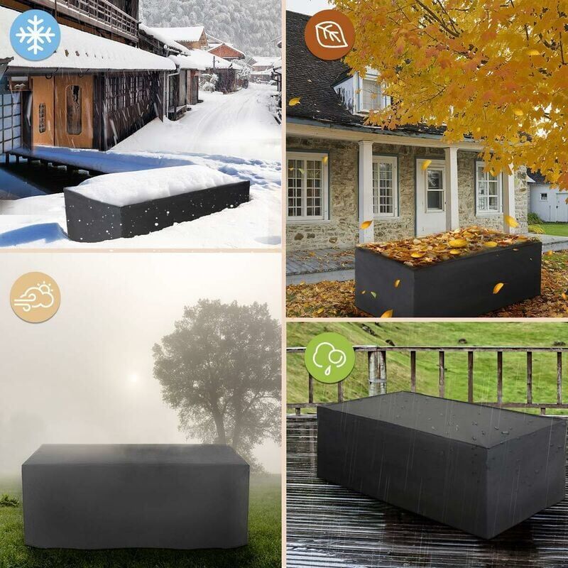 foto del prodotto copertura protettiva per mobili da giardino 180x120x74cm, impermeabile e antipolvere per mobili da esterno