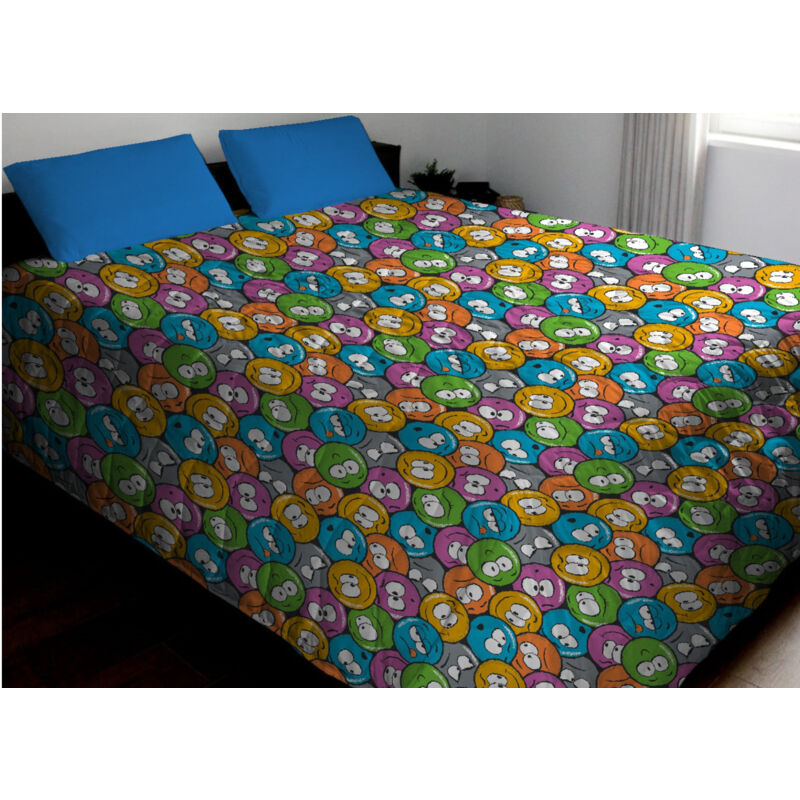 foto del prodotto trapuntino piumino estivo primaverile 100gr mq leggero disegno emoji, misurasingolocoloreemoji