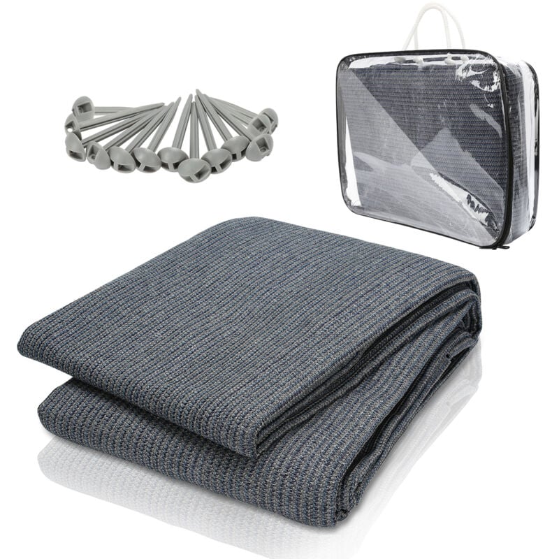 foto del prodotto hengda stuoia per tenda da campeggio, stuoia per tenda da campeggio, stuoia per tenda da campeggio, telo da terra per caravan 250x500cm,grigio